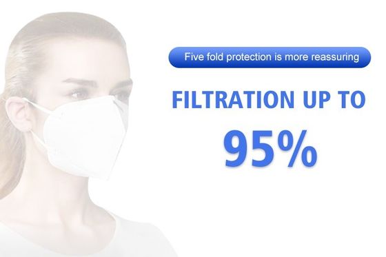 처분할 수 있는 5 층 FFP2 GB2626 2006 3D Foldable KN95 가면